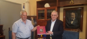 ΕΠΙΣΚΕΨΗ ΠΡΩΗΝ ΠΡΩΘΥΠΟΥΡΓΟΥ ΛΟΥΚΑ ΠΑΠΑΔΗΜΟΥ ΣΤΟ ΔΗΜΑΡΧΟ ΚΑΛΥΜΝΙΩΝ ΔΗΜΗΤΡΙΟ ΔΙΑΚΟΜΙΧΑΛΗ