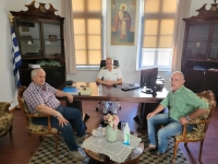 Συνάντηση του Δημάρχου Καλυμνίων με το Διοικητή, το Διευθυντή Σπουδών και Καθηγητές της ΑΕΝ Καλύμνου, σχετικά με ζητήματα που αφορούν στις Σχολές Πλοιάρχων και Μηχανικών